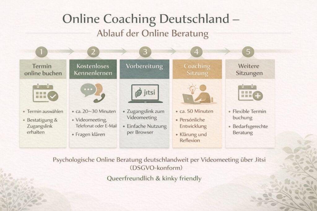 Ablauf der Online Beratung – Online Coaching Deutschland